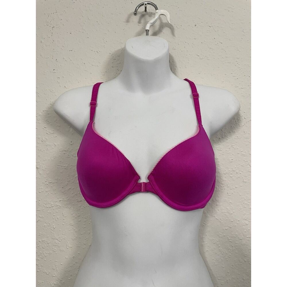 VICTORIA’S SECRET Hot Pink Padded Plunge Bra 32D